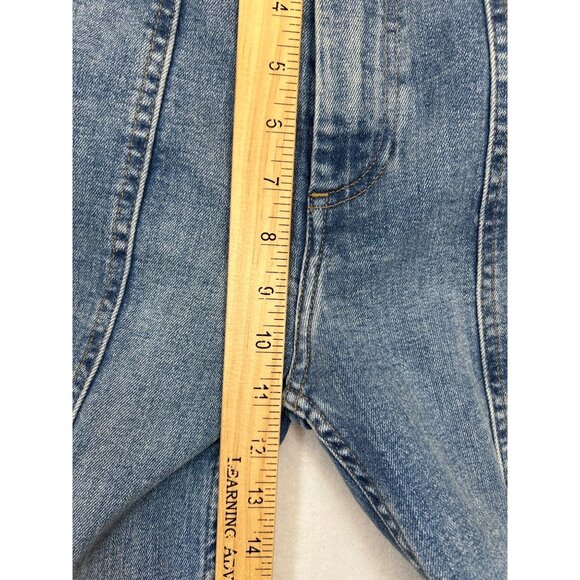 Zara Jeans Womens 6 Blue Denim Straight Skinny Split Ankle‎ High Rise - Picture 8 of 10